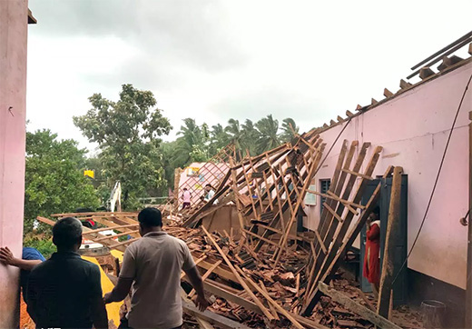 School roof collapse